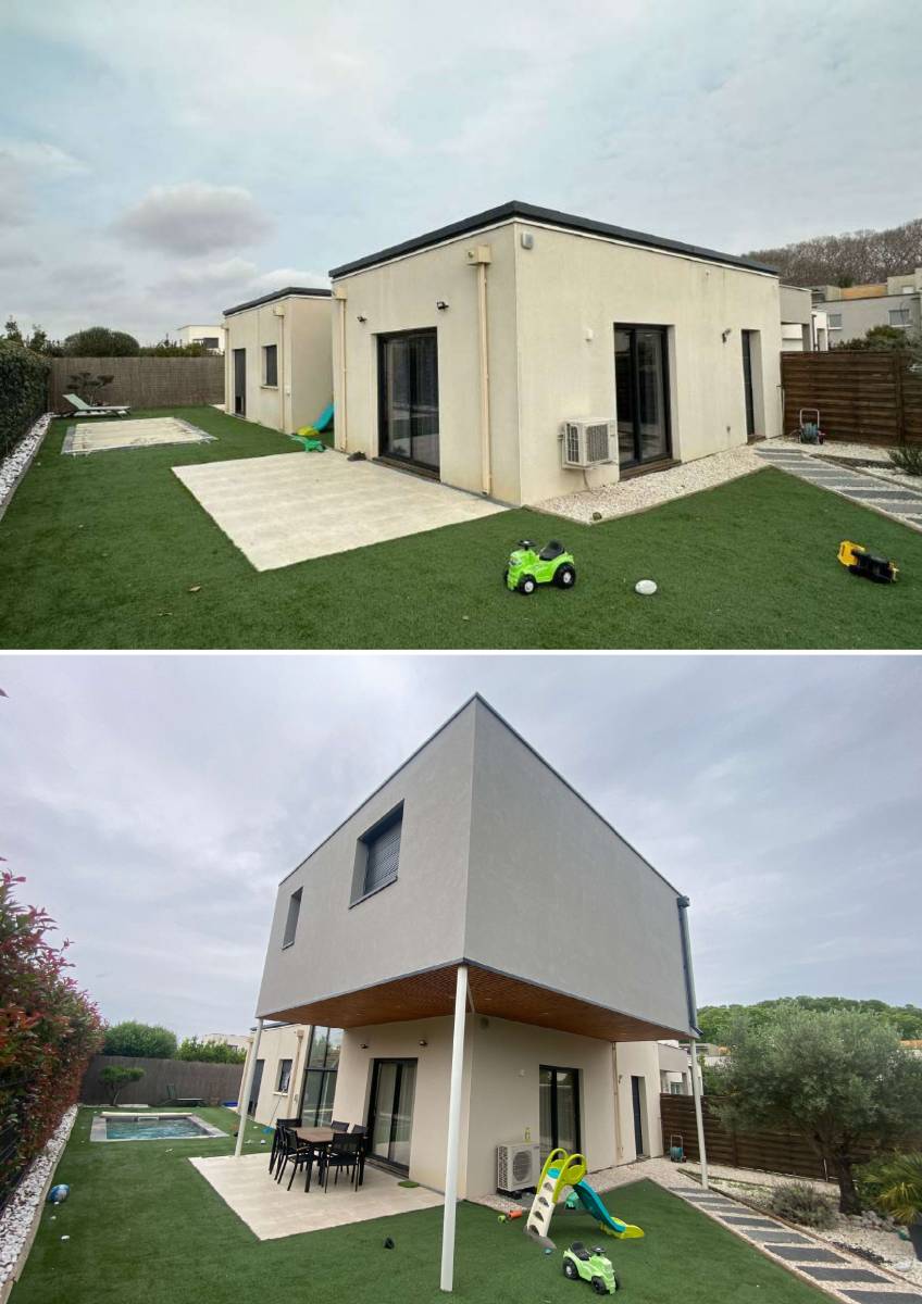 Extension de maison pour plus-value foncière proche de Cournonterral dans l'Hérault