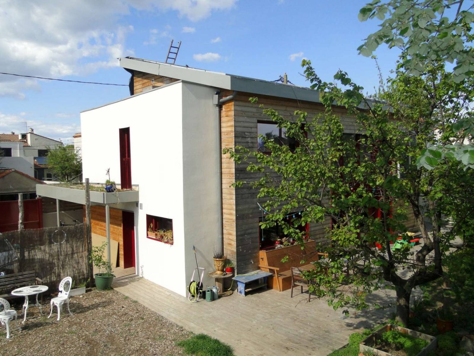 réalisation d'une maison ossature bois bioclimatique Montpellier Hérault