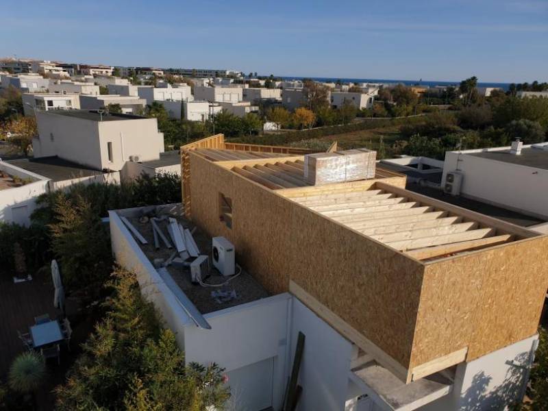 Surélévation d'une maison individuelle proche de Montpellier dans le 34