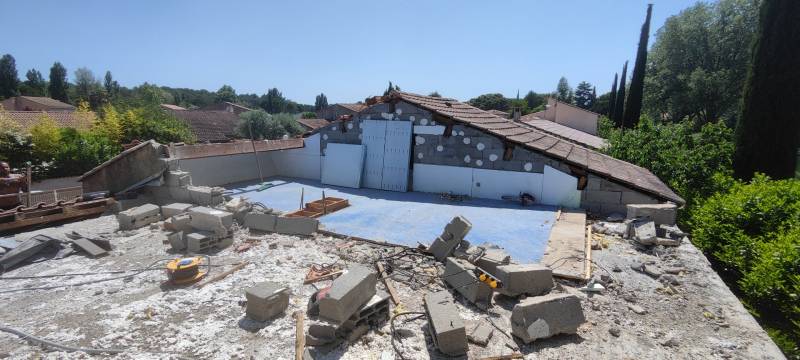 Surélévation de maison individuelle à Clapiers, proche de Montpellier (34)
