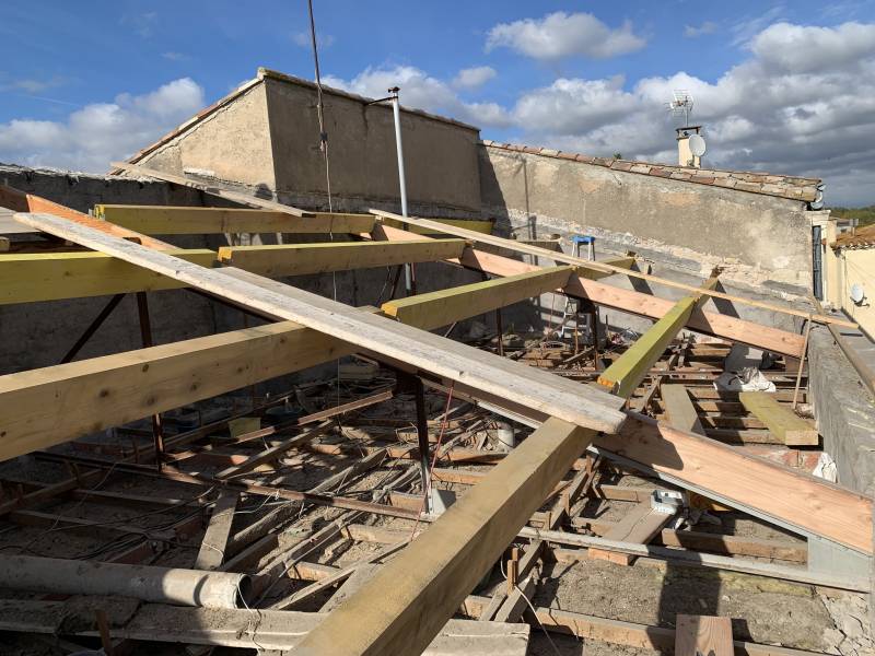 Surélévation en ossature bois avec couverture zinc