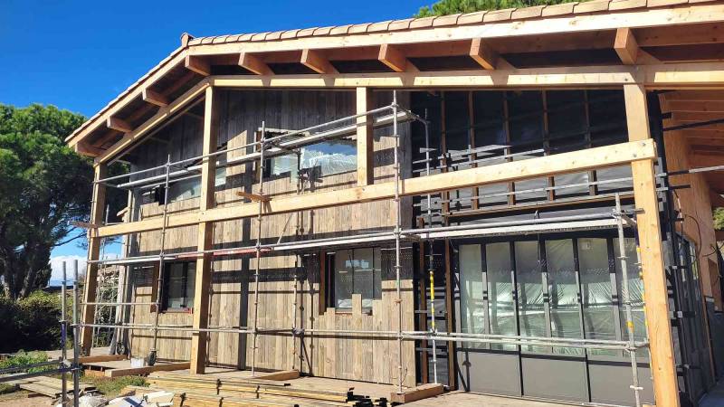 Construction en ossature bois à Montpellier pour un habitat bio-sourcé