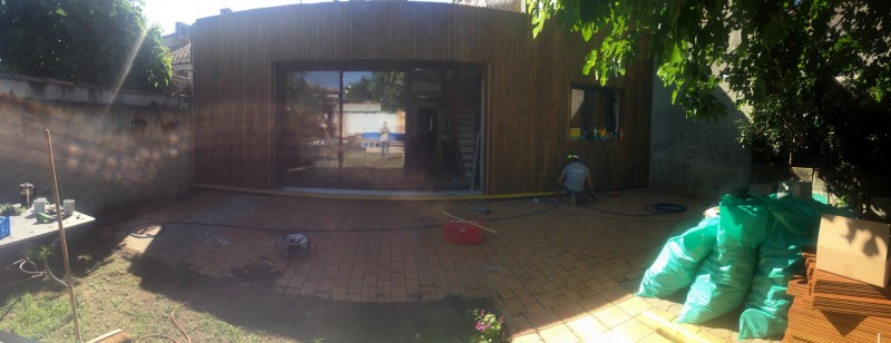 fabrication et pose d'une terrasse en bambou proche de Montpellier à Mèze