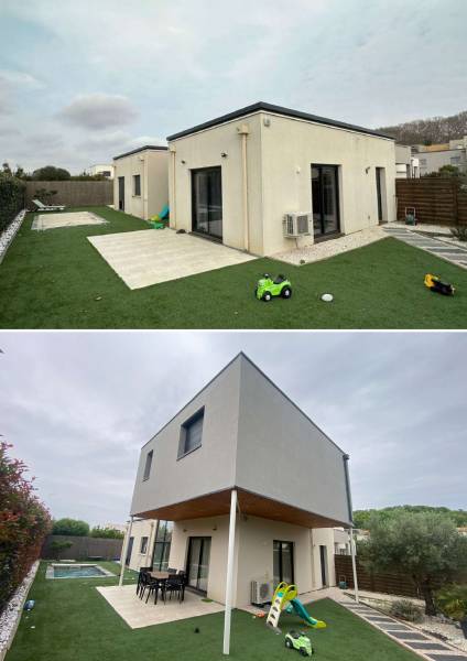 Projet de surélévation en ossature bois proche de Montpellier dans le 34