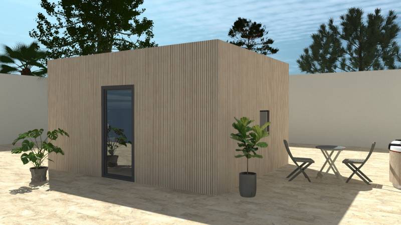 Construction d'une extension en ossature bois à Frontignan, proche de Montpellier dans l'Hérault