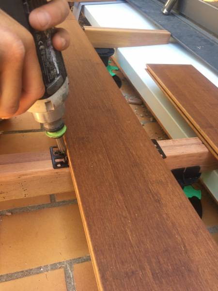 Pose de terrasse en bois de bambou proche de Montpellier dans le 34