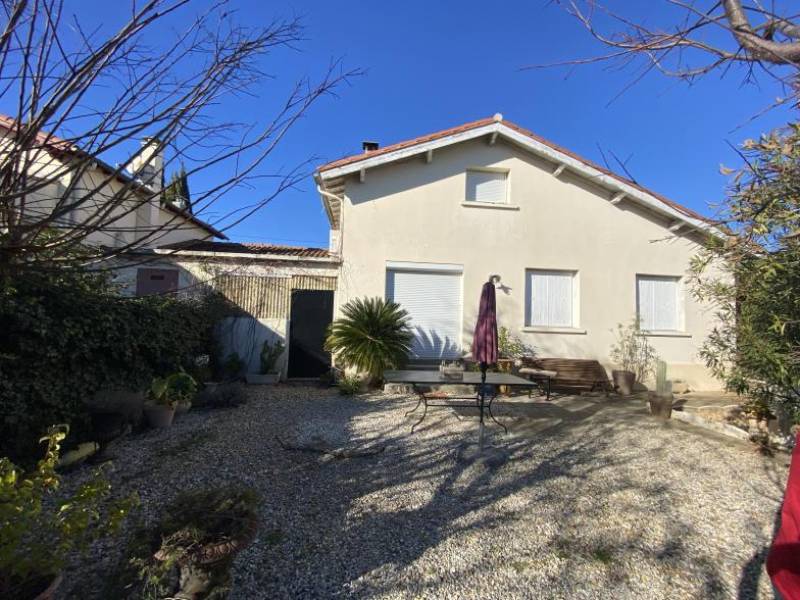 photo initial avant construction d'une extension en ossature bois dans l'hérault