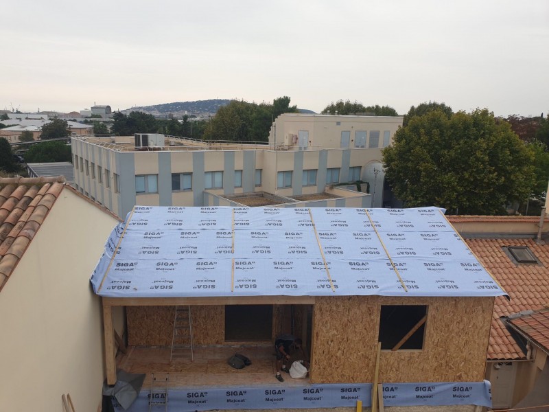 L'ossature bois, une option rapide et écologie pour la réalisation de votre surélévation en ossature bois proche de Montpellier dans l'Hérault